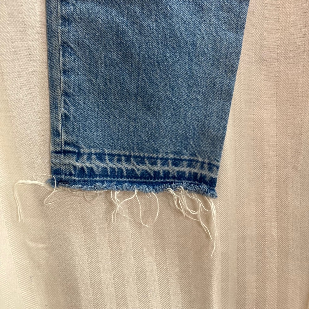 Abercrombie Fitch Annie High Rise Girlfriend Jeans Embroidered Ripped Frayed 26" - Picture 4 of 9